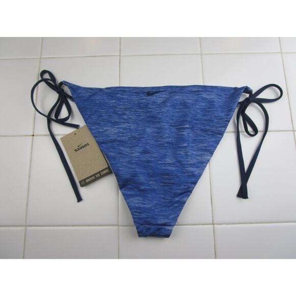 Nike Swim Essential Bikini Bottoms Side Tie Blue Women's Large NESSF272-990 - Picture 2 of 3